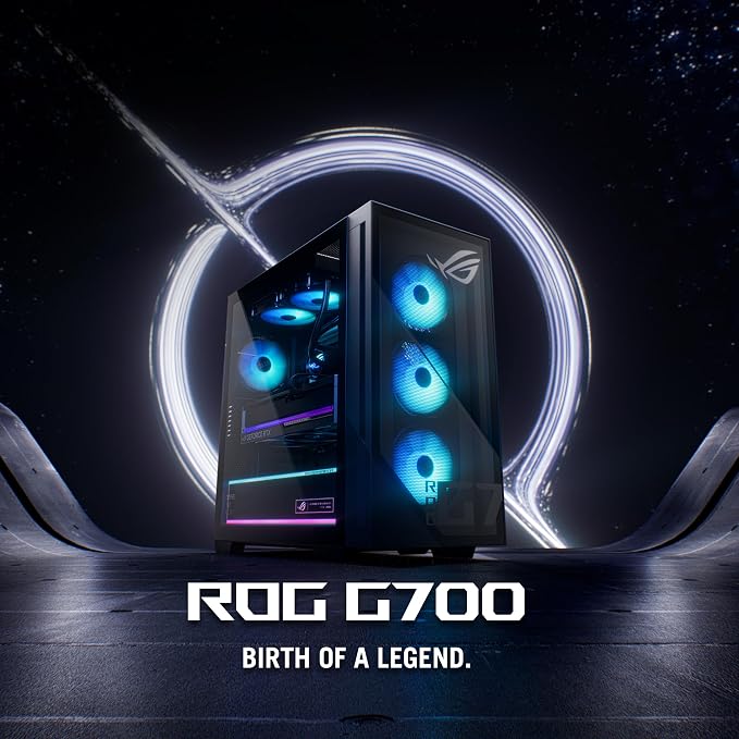 ASUS ROG G700TF Gaming Desktop PC (G700TF-7265KF324W) | Intel Core Ultra 7 Processor | NVIDIA GeForce RTX 5070 12GB Graphics | 32GB DDR5 RAM | 1TB PCIe NVMe SSD | Windows 11 Home | Black